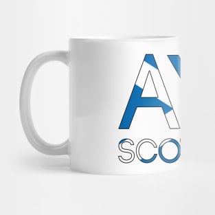 AYE SCOTLAND, Pro Scottish Independence Saltire Flag Text Slogan Mug